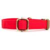 imagePersonalized Dog Collar with Name and Phone Number EngravedAdjustable Custom Puppy CollarOrganic Cotton Pet Collar for Small Medium Large Boy Girl DogsPoinciana Red