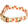 imagePersonalized Dog Collar with Name and Phone Number EngravedAdjustable Custom Puppy CollarOrganic Cotton Pet Collar for Small Medium Large Boy Girl DogsDancing Srawberries