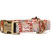 imagePersonalized Dog Collar with Name and Phone Number EngravedAdjustable Custom Puppy CollarOrganic Cotton Pet Collar for Small Medium Large Boy Girl DogsBaseball