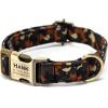 imagePersonalized Dog Collar with Name and Phone Number EngravedAdjustable Custom Puppy CollarOrganic Cotton Pet Collar for Small Medium Large Boy Girl DogsCamo