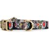 imagePersonalized Dog Collar with Name and Phone Number EngravedAdjustable Custom Puppy CollarOrganic Cotton Pet Collar for Small Medium Large Boy Girl DogsSugar Skull