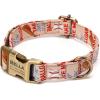 imagePersonalized Dog Collar with Name and Phone Number EngravedAdjustable Custom Puppy CollarOrganic Cotton Pet Collar for Small Medium Large Boy Girl DogsBaseball