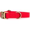 imagePersonalized Dog Collar with Name and Phone Number EngravedAdjustable Custom Puppy CollarOrganic Cotton Pet Collar for Small Medium Large Boy Girl DogsPoinciana Red