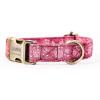 imagePersonalized Dog Collar with Name and Phone Number EngravedAdjustable Custom Puppy CollarOrganic Cotton Pet Collar for Small Medium Large Boy Girl DogsWild Tulip