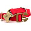 imagePersonalized Dog Collar with Name and Phone Number EngravedAdjustable Custom Puppy CollarOrganic Cotton Pet Collar for Small Medium Large Boy Girl DogsPoinciana Red