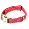 imagePersonalized Dog Collar with Name and Phone Number EngravedAdjustable Custom Puppy CollarOrganic Cotton Pet Collar for Small Medium Large Boy Girl DogsLarkspur