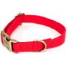 imagePersonalized Dog Collar with Name and Phone Number EngravedAdjustable Custom Puppy CollarOrganic Cotton Pet Collar for Small Medium Large Boy Girl DogsPoinciana Red
