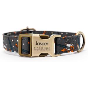 imagePersonalized Dog Collar with Name and Phone Number EngravedAdjustable Custom Puppy CollarOrganic Cotton Pet Collar for Small Medium Large Boy Girl DogsGuitar