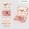 imageAngelinas Palace Large Jewelry Organizer Case Bridesmaid Gifts Vegan Leather Waterproof Travel Jewelry Storage Bag for Necklace Earring Bracelet Ringsoft pinkblossom fuschia