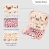 imageAngelinas Palace Large Jewelry Organizer Case Bridesmaid Gifts Vegan Leather Waterproof Travel Jewelry Storage Bag for Necklace Earring Bracelet Ringsoft pinkblossom pink