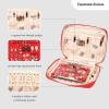 imageAngelinas Palace Large Jewelry Organizer Case Bridesmaid Gifts Vegan Leather Waterproof Travel Jewelry Storage Bag for Necklace Earring Bracelet Ringsoft pinklight red