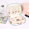 imageAngelinas Palace Large Jewelry Organizer Case Bridesmaid Gifts Vegan Leather Waterproof Travel Jewelry Storage Bag for Necklace Earring Bracelet Ringsoft pinkblossom blue