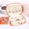 imageAngelinas Palace Large Jewelry Organizer Case Bridesmaid Gifts Vegan Leather Waterproof Travel Jewelry Storage Bag for Necklace Earring Bracelet Ringsoft pinklight terracotta