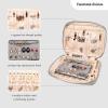 imageAngelinas Palace Large Jewelry Organizer Case Bridesmaid Gifts Vegan Leather Waterproof Travel Jewelry Storage Bag for Necklace Earring Bracelet Ringsoft pinkpearl grey