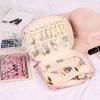 imageAngelinas Palace Large Jewelry Organizer Case Bridesmaid Gifts Vegan Leather Waterproof Travel Jewelry Storage Bag for Necklace Earring Bracelet Ringsoft pinkblossom pink