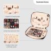 imageAngelinas Palace Large Jewelry Organizer Case Bridesmaid Gifts Vegan Leather Waterproof Travel Jewelry Storage Bag for Necklace Earring Bracelet Ringsoft pinkblossom victorian