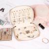 imageAngelinas Palace Large Jewelry Organizer Case Bridesmaid Gifts Vegan Leather Waterproof Travel Jewelry Storage Bag for Necklace Earring Bracelet Ringsoft pinklight fawn