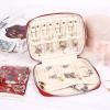 imageAngelinas Palace Large Jewelry Organizer Case Bridesmaid Gifts Vegan Leather Waterproof Travel Jewelry Storage Bag for Necklace Earring Bracelet Ringsoft pinkbrandy