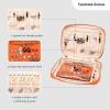 imageAngelinas Palace Large Jewelry Organizer Case Bridesmaid Gifts Vegan Leather Waterproof Travel Jewelry Storage Bag for Necklace Earring Bracelet Ringsoft pinklight terracotta