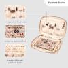imageAngelinas Palace Large Jewelry Organizer Case Bridesmaid Gifts Vegan Leather Waterproof Travel Jewelry Storage Bag for Necklace Earring Bracelet Ringsoft pinkblossom tan