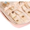 imageAngelinas Palace Large Jewelry Organizer Case Bridesmaid Gifts Vegan Leather Waterproof Travel Jewelry Storage Bag for Necklace Earring Bracelet Ringsoft pinksoft pink