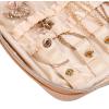 imageAngelinas Palace Large Jewelry Organizer Case Bridesmaid Gifts Vegan Leather Waterproof Travel Jewelry Storage Bag for Necklace Earring Bracelet Ringsoft pinklight fawn