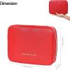 imageAngelinas Palace Large Jewelry Organizer Case Bridesmaid Gifts Vegan Leather Waterproof Travel Jewelry Storage Bag for Necklace Earring Bracelet Ringsoft pinklight red
