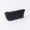 imageAngelinas Palace Personalized Vegan Leather Pencil Cosmetic BagEmbossed Name Makeup BagDurable Zipper Travel Make Up Organizer CaseBlack