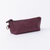 imageAngelinas Palace Personalized Vegan Leather Pencil Cosmetic BagEmbossed Name Makeup BagDurable Zipper Travel Make Up Organizer CaseBurgundy