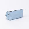 imageAngelinas Palace Personalized Vegan Leather Pencil Cosmetic BagEmbossed Name Makeup BagDurable Zipper Travel Make Up Organizer CasePearl Blue