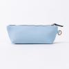 imageAngelinas Palace Personalized Vegan Leather Pencil Cosmetic BagEmbossed Name Makeup BagDurable Zipper Travel Make Up Organizer CasePearl Blue