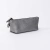 imageAngelinas Palace Personalized Vegan Leather Pencil Cosmetic BagEmbossed Name Makeup BagDurable Zipper Travel Make Up Organizer CasePewter