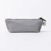 imageAngelinas Palace Personalized Vegan Leather Pencil Cosmetic BagEmbossed Name Makeup BagDurable Zipper Travel Make Up Organizer CasePewter