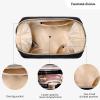 imageAngelinas Palace Vegan Leather Waterproof Travel Cosmetic Bag Toiletry Organizer Makeup Pouchesdark chambrayBlack