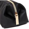 imageAngelinas Palace Vegan Leather Waterproof Travel Cosmetic Bag Toiletry Organizer Makeup Pouchesdark chambrayBlack