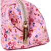 imageAngelinas Palace Vegan Leather Waterproof Travel Cosmetic Bag Toiletry Organizer Makeup Pouchesdark chambrayBlossom pink