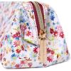 imageAngelinas Palace Vegan Leather Waterproof Travel Cosmetic Bag Toiletry Organizer Makeup Pouchesdark chambrayBlossom wine