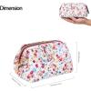 imageAngelinas Palace Vegan Leather Waterproof Travel Cosmetic Bag Toiletry Organizer Makeup Pouchesdark chambrayBlossom wine