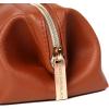 imageAngelinas Palace Vegan Leather Waterproof Travel Cosmetic Bag Toiletry Organizer Makeup Pouchesdark chambrayBran