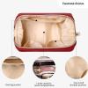imageAngelinas Palace Vegan Leather Waterproof Travel Cosmetic Bag Toiletry Organizer Makeup Pouchesdark chambrayBrandy