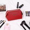 imageAngelinas Palace Vegan Leather Waterproof Travel Cosmetic Bag Toiletry Organizer Makeup Pouchesdark chambrayBrandy