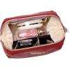 imageAngelinas Palace Vegan Leather Waterproof Travel Cosmetic Bag Toiletry Organizer Makeup Pouchesdark chambrayBrandy