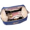 imageAngelinas Palace Vegan Leather Waterproof Travel Cosmetic Bag Toiletry Organizer Makeup Pouchesdark chambrayDark chambray