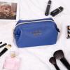 imageAngelinas Palace Vegan Leather Waterproof Travel Cosmetic Bag Toiletry Organizer Makeup Pouchesdark chambrayDark chambray