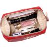 imageAngelinas Palace Vegan Leather Waterproof Travel Cosmetic Bag Toiletry Organizer Makeup Pouchesdark chambrayLight red