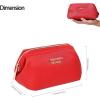 imageAngelinas Palace Vegan Leather Waterproof Travel Cosmetic Bag Toiletry Organizer Makeup Pouchesdark chambrayLight red