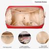 imageAngelinas Palace Vegan Leather Waterproof Travel Cosmetic Bag Toiletry Organizer Makeup Pouchesdark chambrayLight red