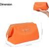 imageAngelinas Palace Vegan Leather Waterproof Travel Cosmetic Bag Toiletry Organizer Makeup Pouchesdark chambrayLight terracotta