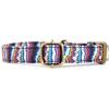 imagePersonalized Dog Collar with Name and Phone Number EngravedAdjustable Custom Puppy CollarOrganic Cotton Pet Collar for Small Medium Large Boy Girl DogsStripes ethnic