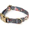 imagePersonalized Dog Collar with Name and Phone Number EngravedAdjustable Custom Puppy CollarOrganic Cotton Pet Collar for Small Medium Large Boy Girl DogsBouquet Grey